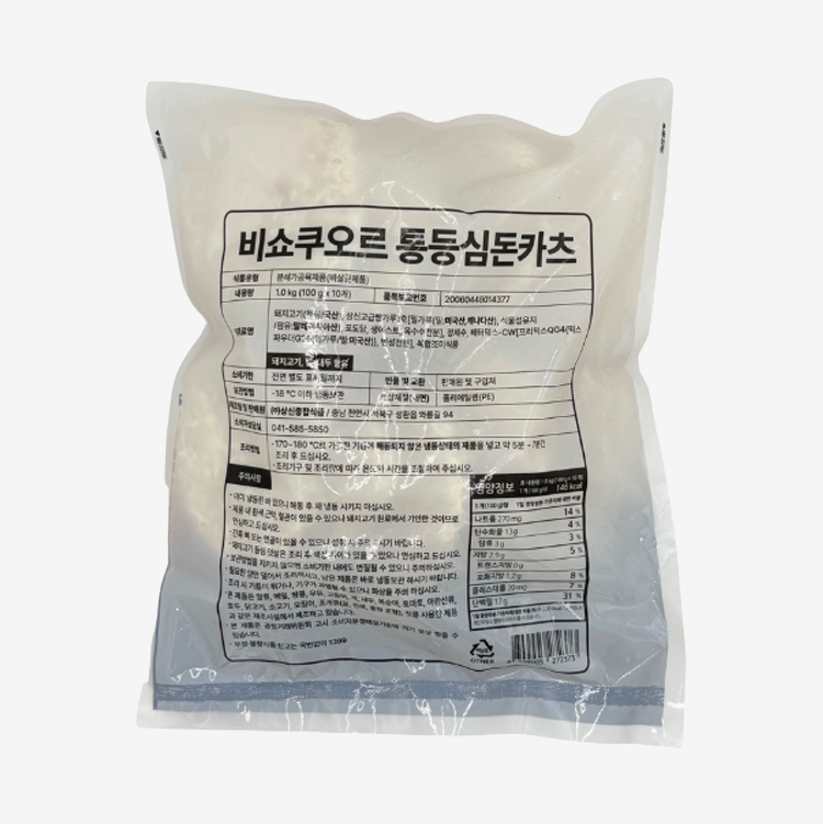 비쇼쿠 오르 통등심돈카츠 후면 이미지