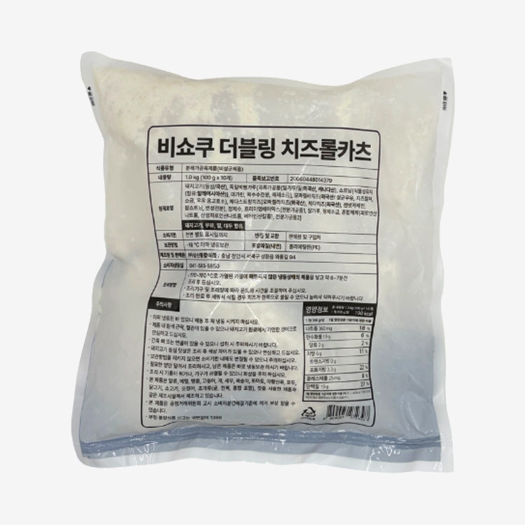 비쇼쿠 더블링 치즈롤카츠 후면 이미지