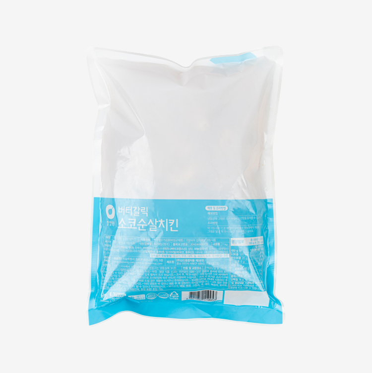 청정원 버터갈릭 소코순살치킨 후면 이미지